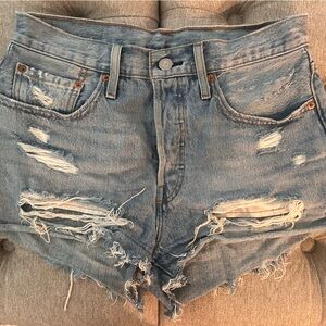 Levi’s Distressed Jean Shorts